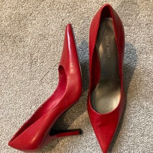 Leather Red Stiletto Heels